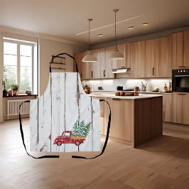 Rustikales Bauernhaus Not leidender Holzroter LKW Schürze