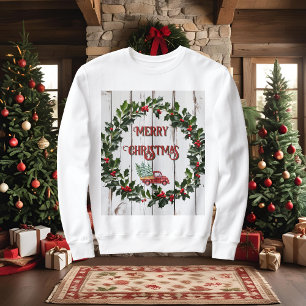Rustikales Bauernhaus Not leidender Holzroter LKW Sweatshirt