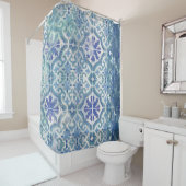 Rustikales Bauernhaus Old Havana Tile Ocean Blue B Duschvorhang (Beispiel)