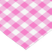 Rustikales Bauernhaus Pink und White Gingham Karie Tischdecke (Schrägansicht)