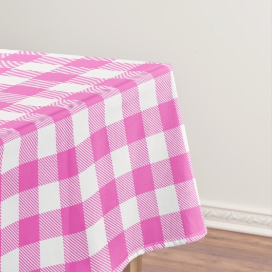 Rustikales Bauernhaus Pink und White Gingham Karie Tischdecke (Beispiel)