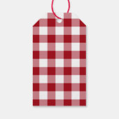 Rustikales Bauernhaus Red Checked Frohe Weihnachte Geschenkanhänger (Rückseite)