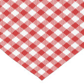Rustikales Bauernhaus Red Small Gingham Kariert Kurzer Tischläufer (Ecke)