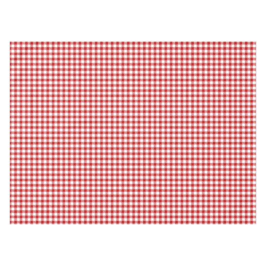 Rustikales Bauernhaus Red Small Gingham Kariert Tischdecke (Vorderseite (Horizontal))