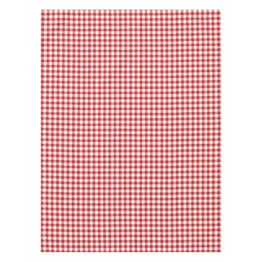 Rustikales Bauernhaus Red Small Gingham Kariert Tischdecke (Vorderseite)