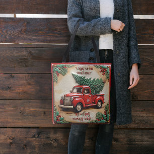 Rustikales Bauernhaus Red Truck Tasche