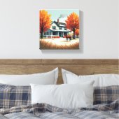 Rustikales Bauernhaus & Reitstall Leinwand (Insitu (Schlafzimmer))