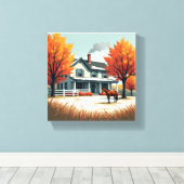 Rustikales Bauernhaus & Reitstall Leinwand (Insitu (Holzboden))