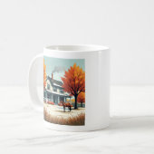 Rustikales Bauernhaus & Reitstall Leinwand Kaffeetasse (Vorderseite Links)