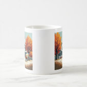 Rustikales Bauernhaus & Reitstall Leinwand Kaffeetasse (Mittel)