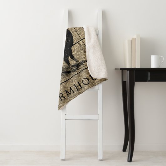 Rustikales Bauernhaus Rooster Barnholz Familiennam Sherpadecke (Beispiel)