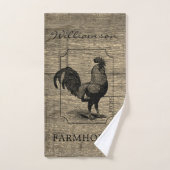 Rustikales Bauernhaus Rooster Familienname Barnhol Handtuch (Handtuch)