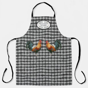 Rustikales Bauernhaus Rooster Schwarz n Weiße Kü Schürze