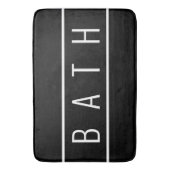 Rustikales Bauernhaus Schwarz-Weiß Badematte (Vorderseite Vertikal)