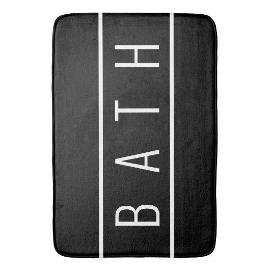 Rustikales Bauernhaus Schwarz-Weiß Badematte (Vorderseite Vertikal)