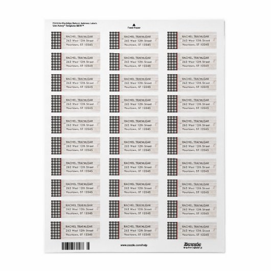 Rustikales Bauernhaus | Schwarz-Weiß-Buffalo-Karo (Vorne)