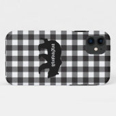 Rustikales Bauernhaus Schwarz-weißen Karierten Mom Case-Mate iPhone Hülle (Rückseite (Horizontal))