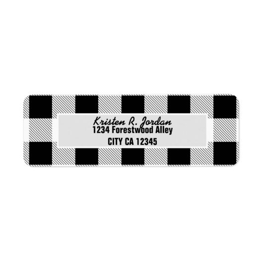 rustikales Bauernhaus Schwarz-weißes Büffel karier (Vorne)