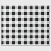 rustikales Bauernhaus Schwarz-weißes Büffel karier Geschenkpapier (Flach)