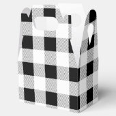 rustikales Bauernhaus Schwarz-weißes Büffel karier Geschenkschachtel (Geöffnet)