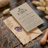 Rustikales Bauernhaus Stall Skript QR Code Brautpa Einladung