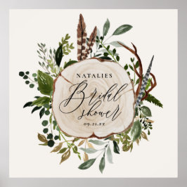 Rustikales Bauernhaus Stallenschild botanisches Br Poster