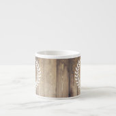 Rustikales Bauernhaus Stallholz & Weißer Laurels Espressotasse (Vorderseite)