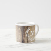 Rustikales Bauernhaus Stallholz & Weißer Laurels Espressotasse (Vorderseite Rechts)