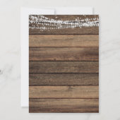 Rustikales Bauernhaus String Lights Foto Hochzeit Einladung (Rückseite)