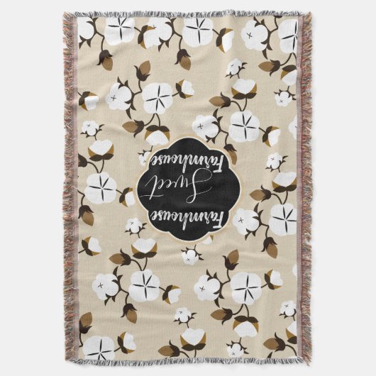 Rustikales Bauernhaus Sweet Bauernhof Baumwolle Bl Decke (Vorderseite Vertikal)