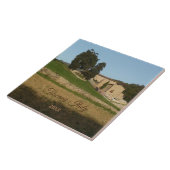 Rustikales Bauernhaus Toskana Italien Foto Keramik Fliese (Seite)