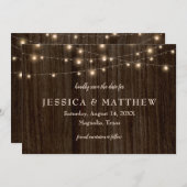 Rustikales Bauernhaus Twinklights Save the Date (Vorne/Hinten)