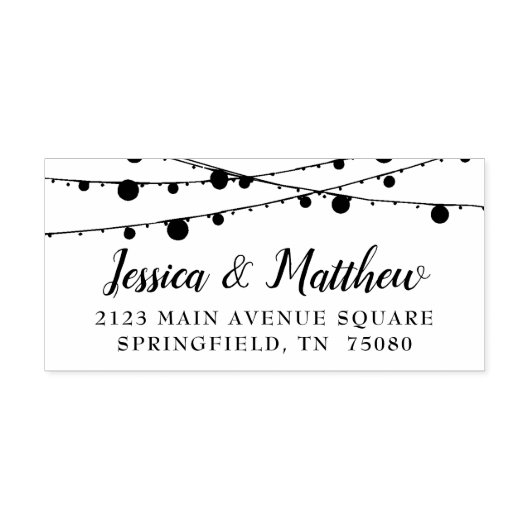 Rustikales Bauernhaus Twinkling Light Self-Inking Permastempel (Design)