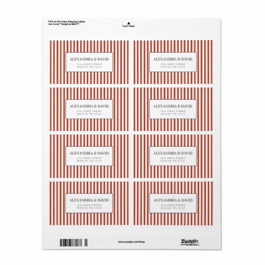 Rustikales Bauernhaus Vintag Red Ticking (Vorne)