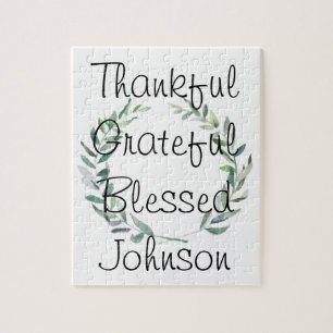 Rustikales Bauernhaus Wasserfarbe Magnolia Wreath  Puzzle