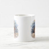 Rustikales Bauernhaus Weihnachten Joy Nativy Kaffeetasse (Mittel)