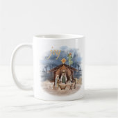 Rustikales Bauernhaus Weihnachten Joy Nativy Kaffeetasse (Links)