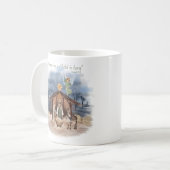 Rustikales Bauernhaus Weihnachten Traditionelle Ge Kaffeetasse (Vorderseite Links)
