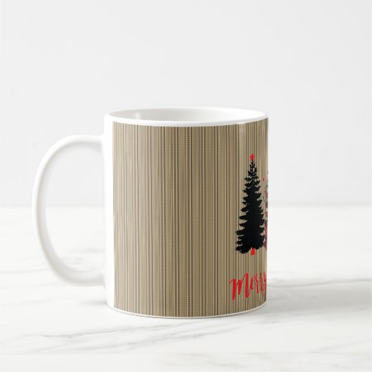 Rustikales Bauernhaus Weihnachtsbaum Trio Kaffeetasse (Links)