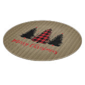 Rustikales Bauernhaus Weihnachtsbaum Trio Schneidebrett (Ecke)