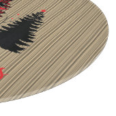 Rustikales Bauernhaus Weihnachtsbaum Trio Schneidebrett (Ecke)