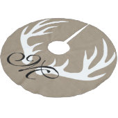 Rustikales Bauernhaus-weiße Polyester Weihnachtsbaumdecke (Schrägansicht)