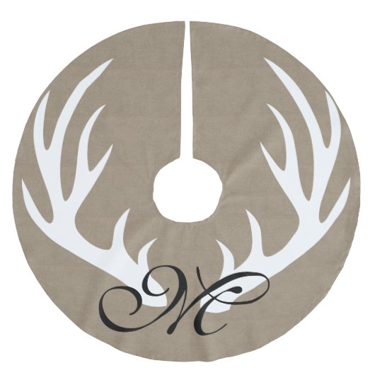 Rustikales Bauernhaus-weiße Polyester Weihnachtsbaumdecke (Vorderseite)