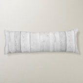 Rustikales Bauernhaus Weißholzplanks Goodnight Seitenschläferkissen (Rückseite)