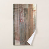 Rustikales Bauernhaus Western Stallholz Badhandtuch Set (Handtuch)