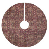 Rustikales Bauernhaus Woolen Teppich Muster Weihna Polyester Weihnachtsbaumdecke (Vorderseite)