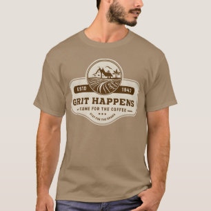 Rustikales Bauernhof-Coffee-Shop-Schild lustig T-Shirt