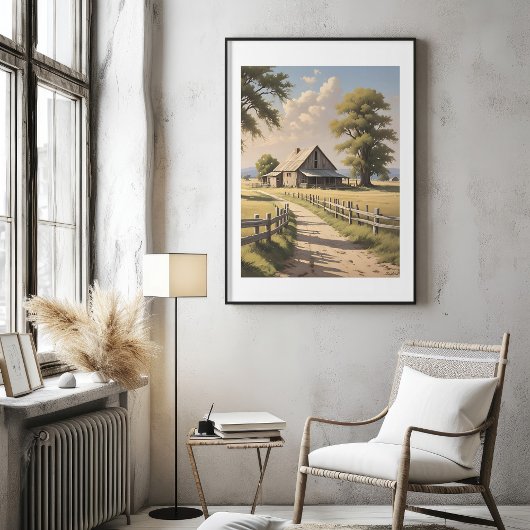 Rustikales Bauernhofposter Poster