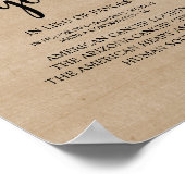 Rustikales Bauernholz, Hochzeitsspende, Beitrag Poster (Ecke)