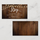 Rustikales Bauernholz, Saitenleuchten, UAWG Respon Begleitkarte (Vorne/Hinten)